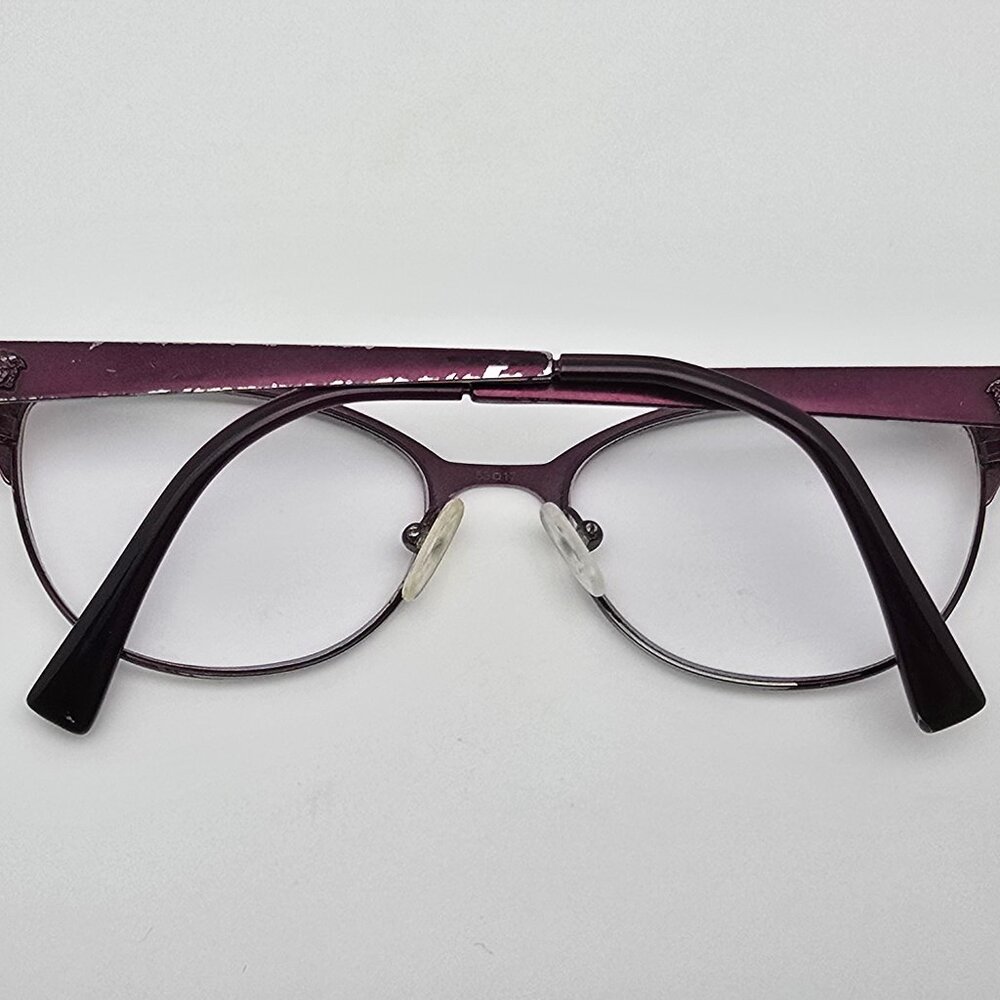 Versace Mod. 1240 1397 Plum Purple Cat Eye Eyeglasses Frame Italy 53-17-140 - Picture 9 of 14